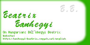 beatrix banhegyi business card